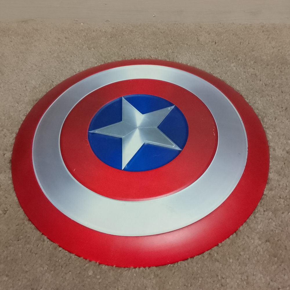 Red and Silver Shield with Star